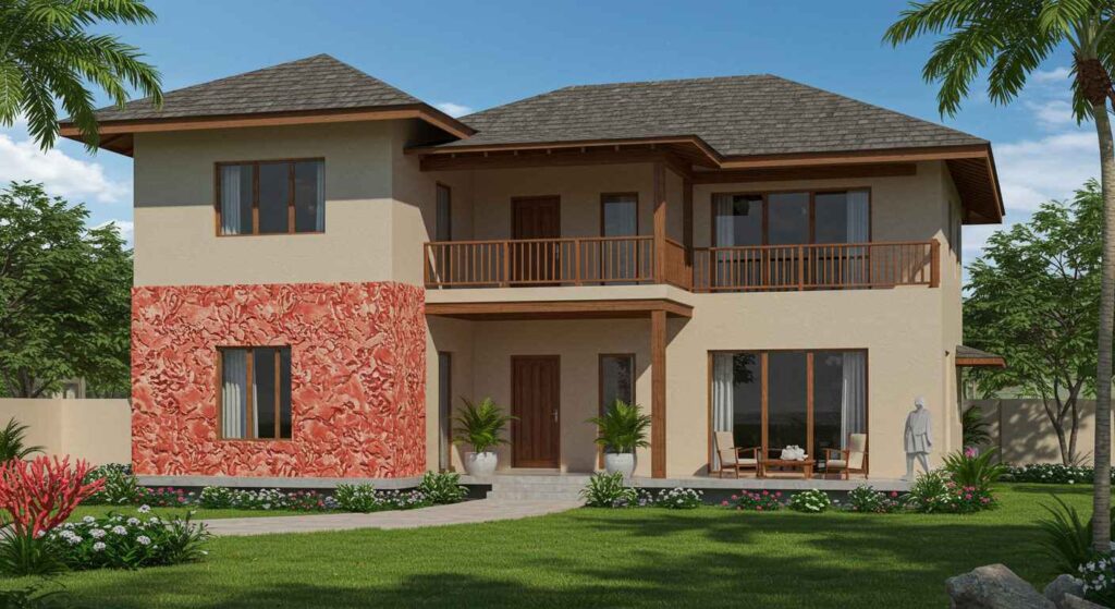 Swahili-Inspired 3-Bedroom House Plan