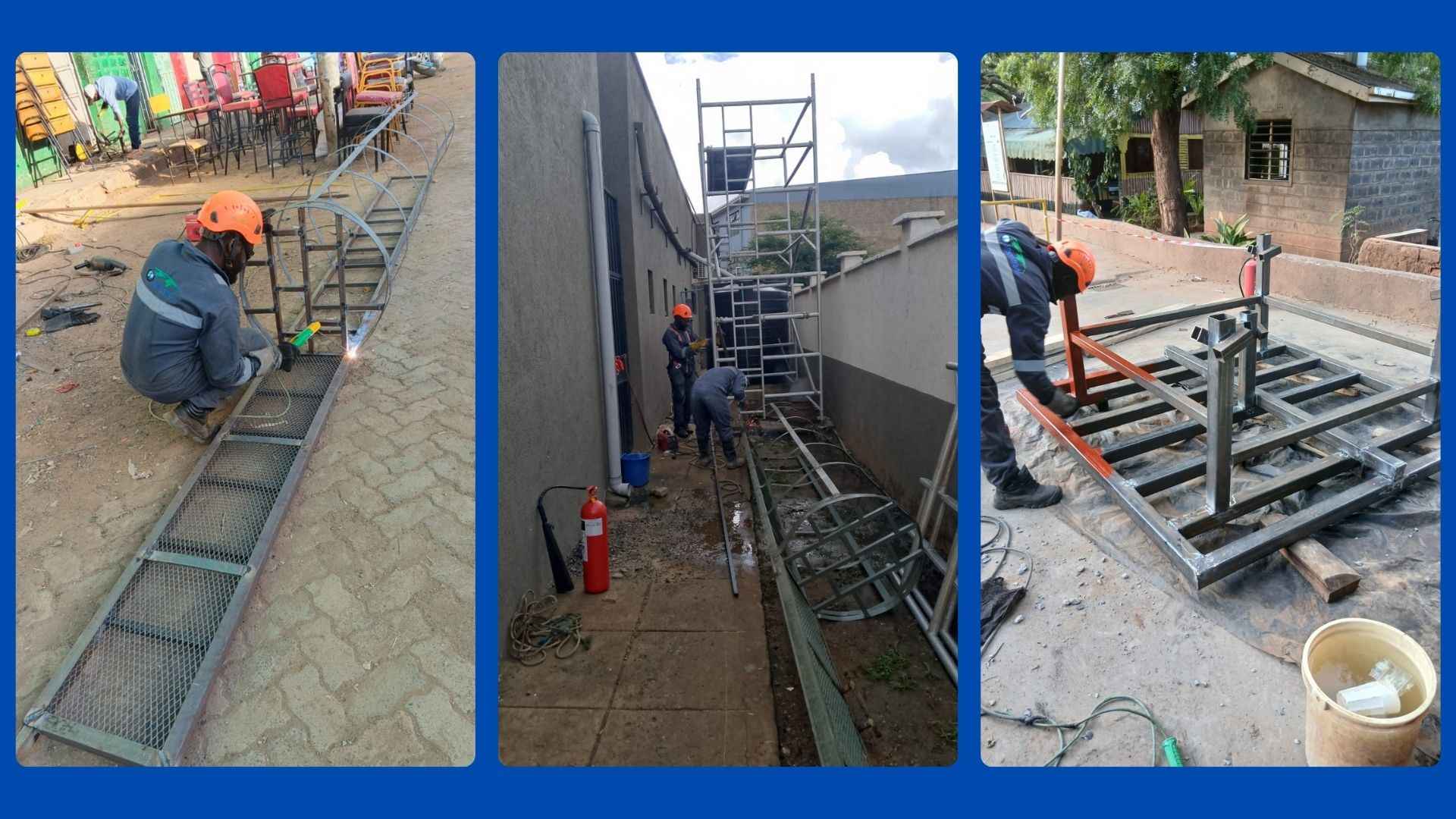 Industrial fabrication and welding works in Kenya — structural steel, tanks and metalwork