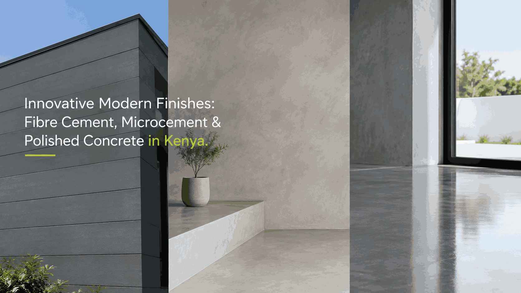 Innovative Modern Finishes: Fibre Cement, Microcement & Polished Concrete in Kenya